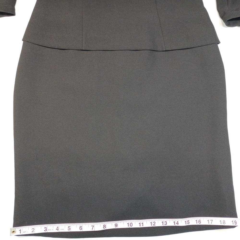 Maggy London Sheath Dress Knee Length Womens 6 Black Lined Office Chic Cocktail - Picture 10 of 16